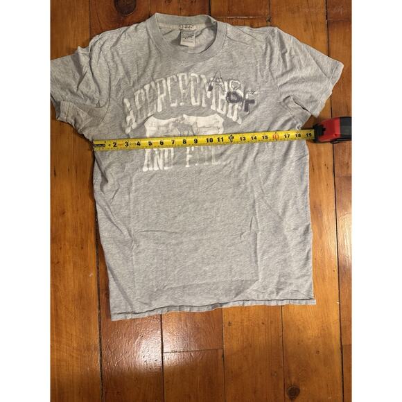 VTG Abercrombie Fitch Shirt Mens L Gray Muscle Short Sleeve Graphic Logo Tee Y2K - Picture 6 of 7